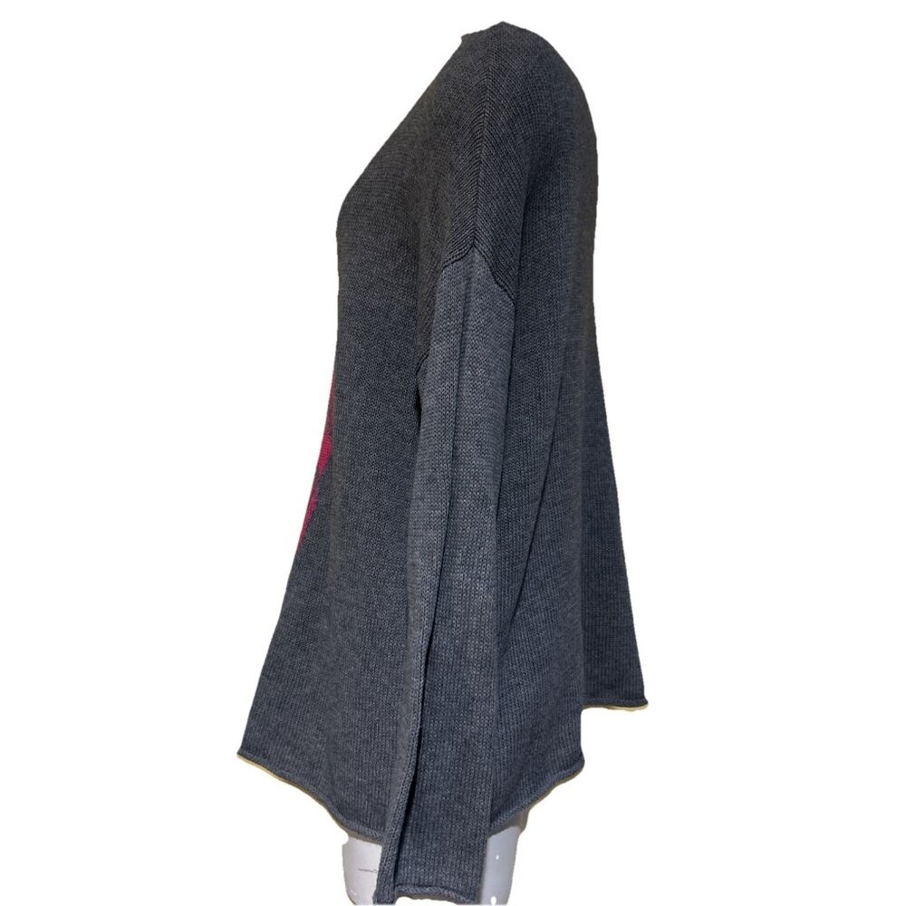 Pink Pineapple Cotton Skull Gray Sweater Size Medium Goth Cottage Fairy $118 - Picture 7 of 12
